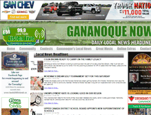 Tablet Screenshot of gananoquenow.ca